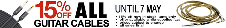 Special - 15% Off All Guitar Cables - The Twelfth Fret Special - 15% Off All Guitar Cables - The Twelfth Fret