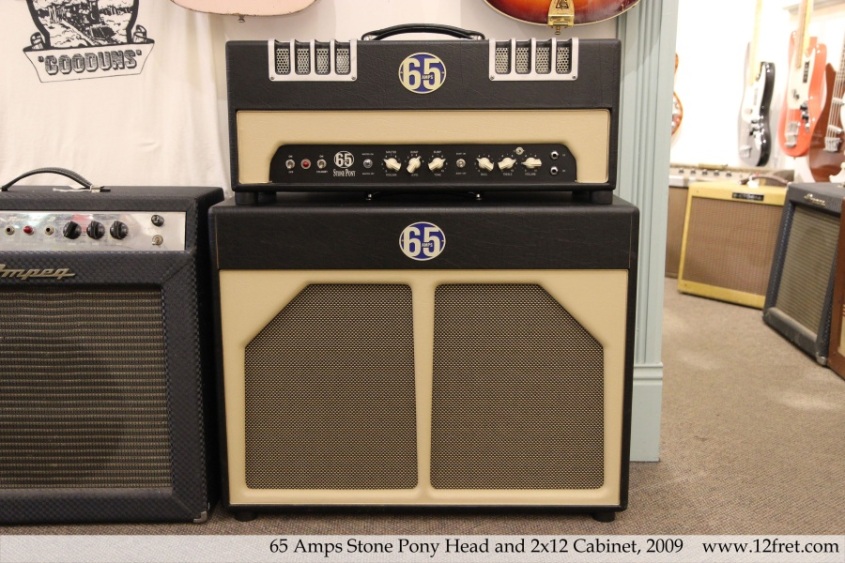 65 Amps Stone Pony Head and 2x12 Cabinet, 2009 Full Front View