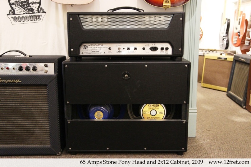 65 Amps Stone Pony Head and 2x12 Cabinet, 2009 Full Rear View