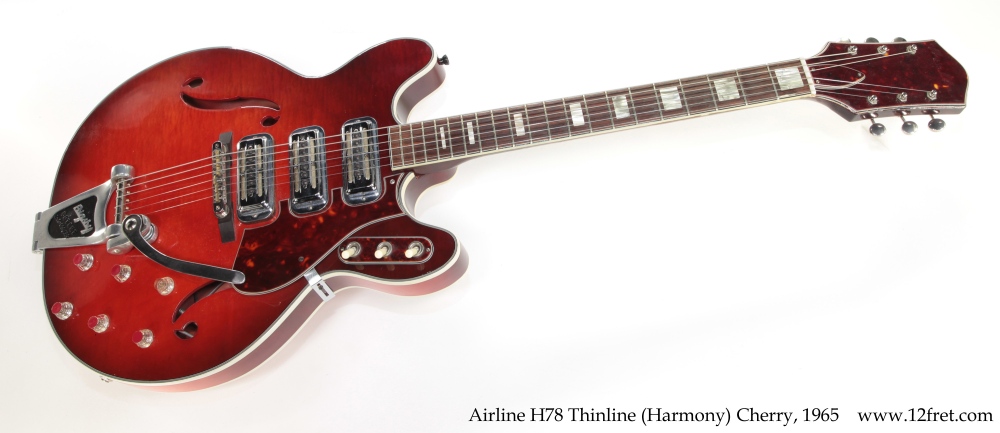Airline H78 Thinline (Harmony) Cherry, 1965 Full Front View