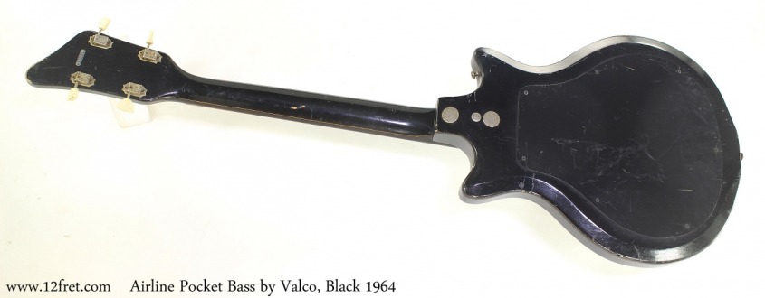Airline Pocket Bass by Valco, Black 1964 Full Rear View