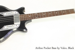 Airline Pocket Bass by Valco, Black 1964 Full Front View