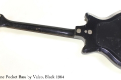 Airline Pocket Bass by Valco, Black 1964 Full Rear View