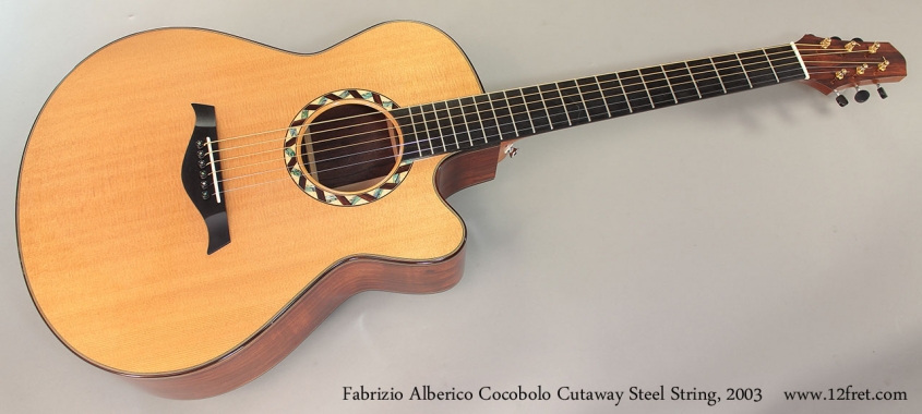 Fabrizio Alberico Cocobolo Cutaway Steel String, 2003 Full Front View