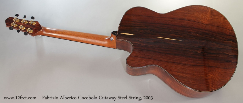 Fabrizio Alberico Cocobolo Cutaway Steel String, 2003 Head Front