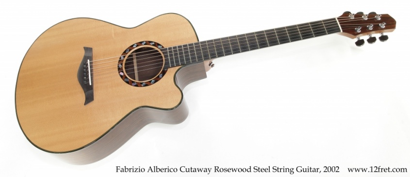 Fabrizio Alberico Cutaway Rosewood Steel String Guitar, 2002 Full Front View