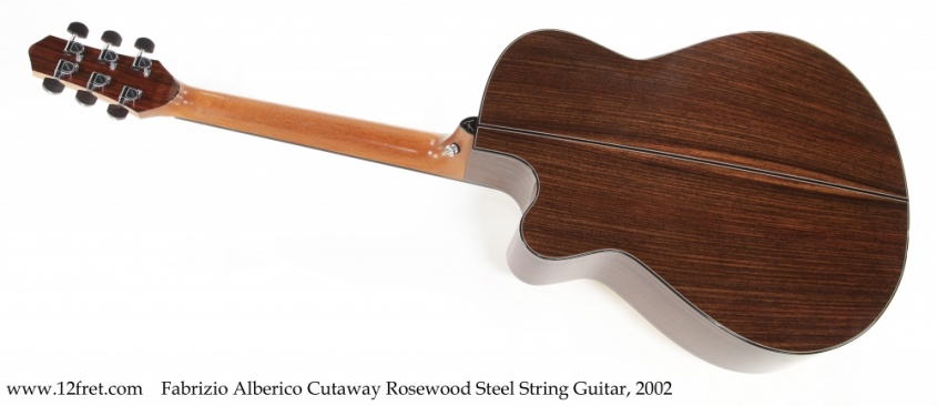 Fabrizio Alberico Cutaway Rosewood Steel String Guitar, 2002 Full Rear View