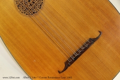 Albert J Litto 7 Course Renaissance Lute, 1965 Bridge View