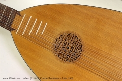 Albert J Litto 7 Course Renaissance Lute, 1965 Rose View