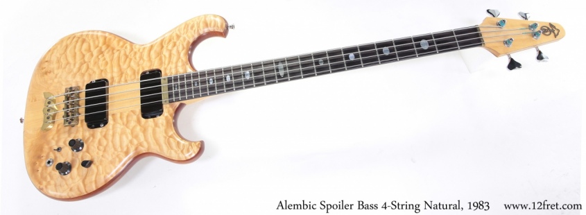 Alembic Spoiler Bass 4-String Natural, 1983 Full Front View