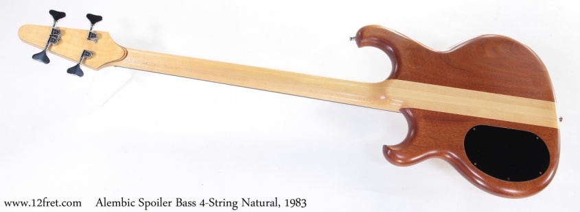 Alembic Spoiler Bass 4-String Natural, 1983 Full Rear View