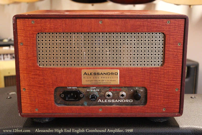 Alessandro High End English Coonhound Amplifier, 1998 Full Rear View