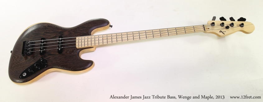 Alexander James Jazz Tribute Bass, Wenge and Maple, 2013  Full Front View