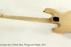 Alexander James Jazz Tribute Bass, Wenge and Maple, 2013  Full Rear View