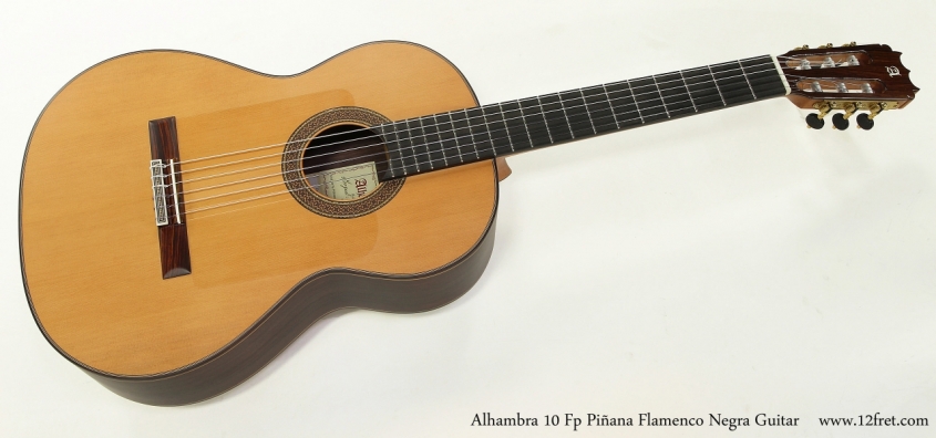 Alhambra 10 Fp Pinana Flamenco Negra Guitar Full Front VIew