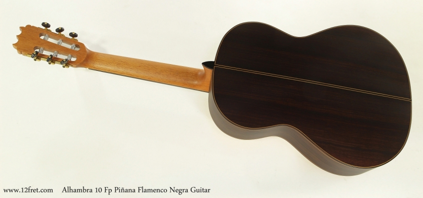 Alhambra 10 Fp Pinana Flamenco Negra Guitar Full Rear VIew