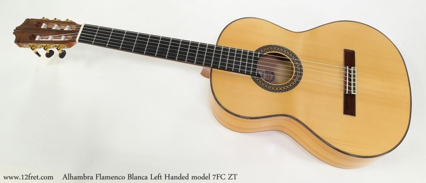 Alhambra Flamenco Blanca Left Handed model 7FC ZT   Full Front View