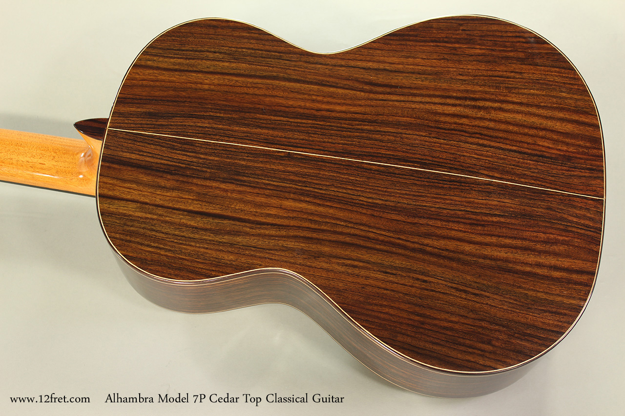 Alhambra Model 7P Cedar Top Classical Guitar Back View