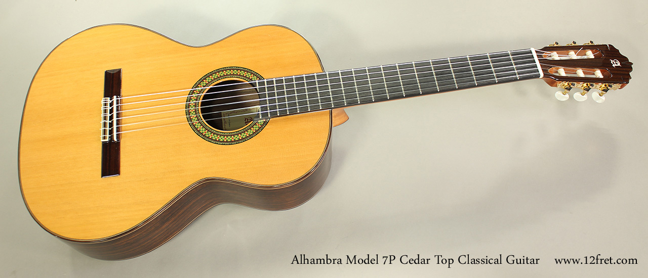 Alhambra Model 7P Cedar Top Classical Guitar Full Front View