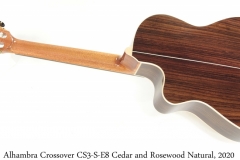 Alhambra Crossover CS3-S-E8 Cedar and Rosewood Natural, 2020 Full Rear View