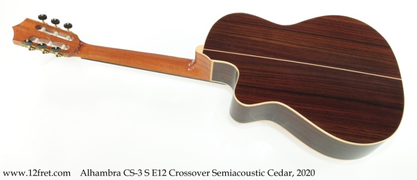 Alhambra CS-3 S E12 Crossover Semiacoustic Cedar, 2020 Full Rear View