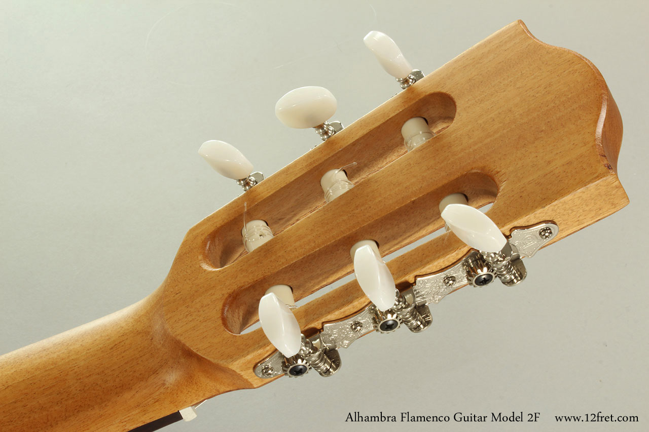 Alhambra Flamenco Guitar Model 2F Head Rear View