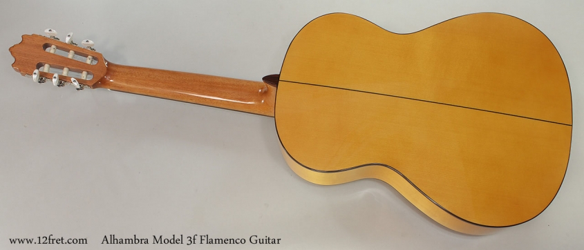 Alhambra Model 3f Flamenco Guitar Full Rear View