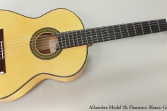 Alhambra Model 7fc Flamenco Blanco Guitar  Full Front View