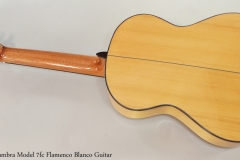 Alhambra Model 7fc Flamenco Blanco Guitar  Full Rear View