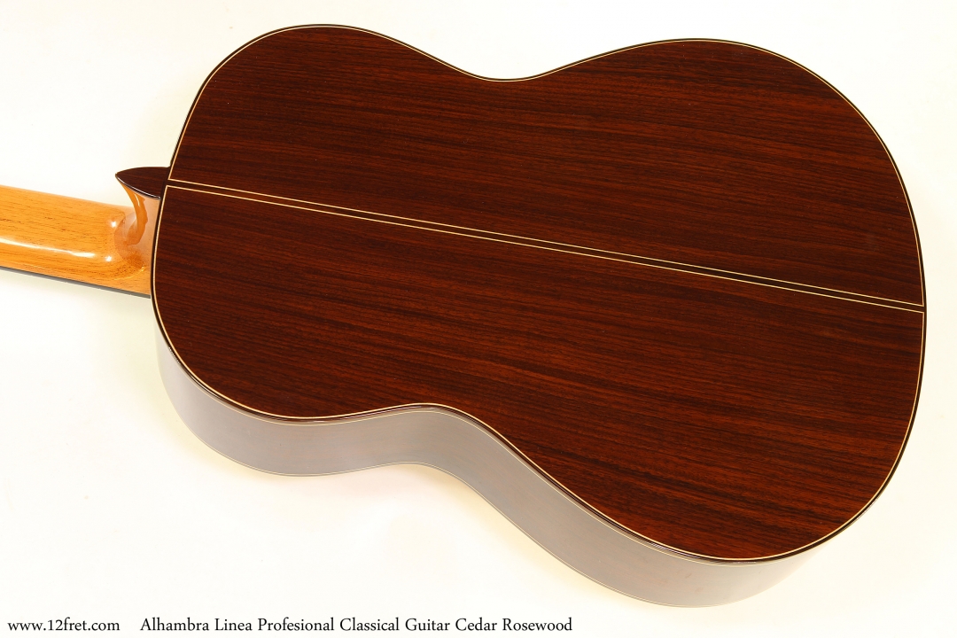 Alhambra Linea Profesional Classical Guitar Cedar Rosewood   Back View