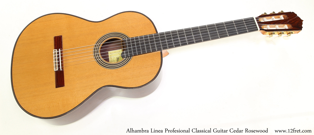 Alhambra Linea Profesional Classical Guitar Cedar Rosewood   Full Front View