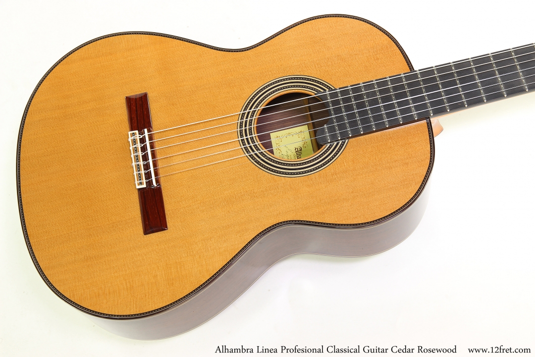 Alhambra Linea Profesional Classical Guitar Cedar Rosewood   Top View