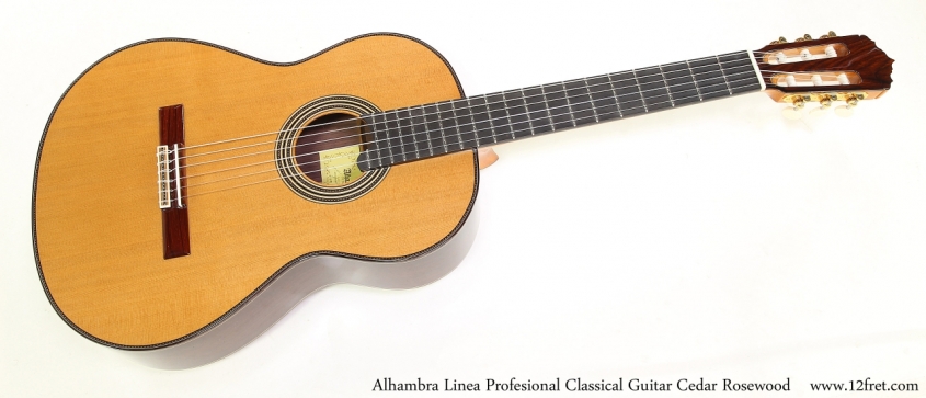 Alhambra Linea Profesional Classical Guitar Cedar Rosewood   Full Front View