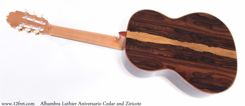 Alhambra Luthier Aniversario Cedar and Ziricote Full Rear View