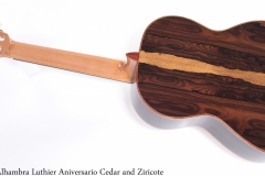 Alhambra Luthier Aniversario Cedar and Ziricote Full Rear View