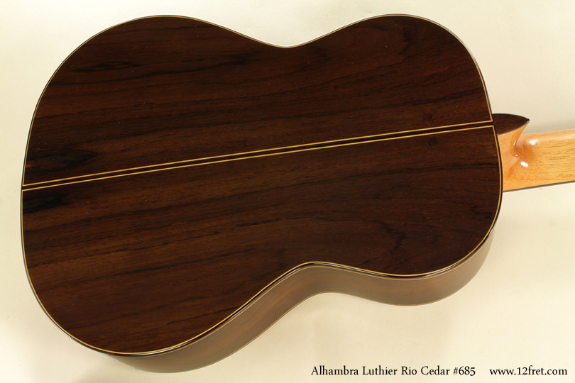 Alhambra Luthier Rio Concert Classical Cedar 685 back