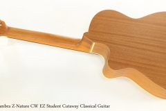Alhambra Z-Nature CW EZ Student Cutaway Classical Guitar   Full Rear VIew