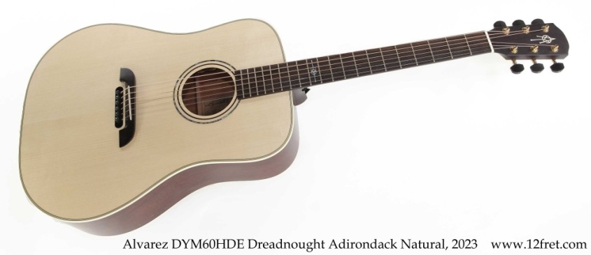 Alvarez DYM60HDE Dreadnought Adirondack Natural, 2023 Full Front View