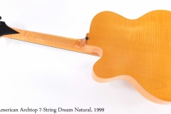 American Archtop 7-String Dream Natural, 1999 Full Rear View