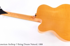 American Archtop 7-String Dream Natural, 1999 Full Rear View