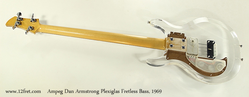 Ampeg Dan Armstrong Plexiglas Fretless Bass, 1969 Full Rear View