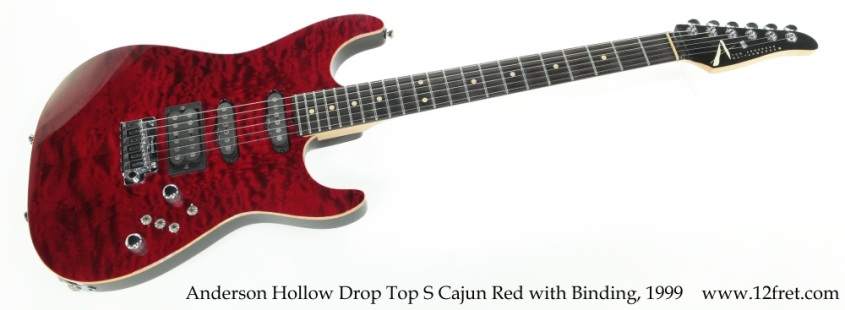 Anderson Hollow Drop Top S Cajun Red with Binding, 1999 Full Front View