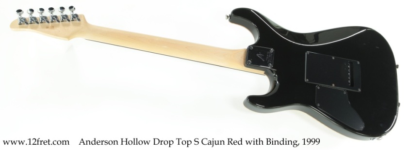 Anderson Hollow Drop Top S Cajun Red with Binding, 1999 Full Rear View