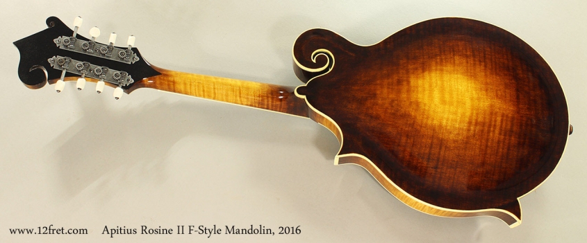 Apitius Rosine II F-Style Mandolin, 2016 Full Rear View