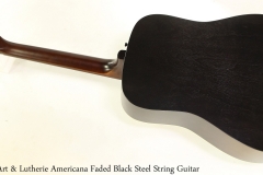 Art & Lutherie Americana Faded Black Steel String Guitar Full Rear View