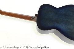 Art & Lutherie Legacy HG Q-Discrete Indigo Burst Full Rear View