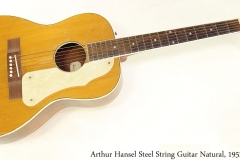 Arthur Hansel Steel String Guitar Natural, 1952 Full Front View