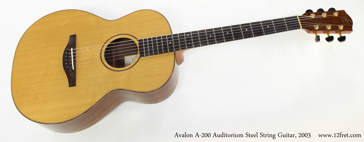 Avalon A-200 Auditorium Steel String Guitar, 2003  Full Front View