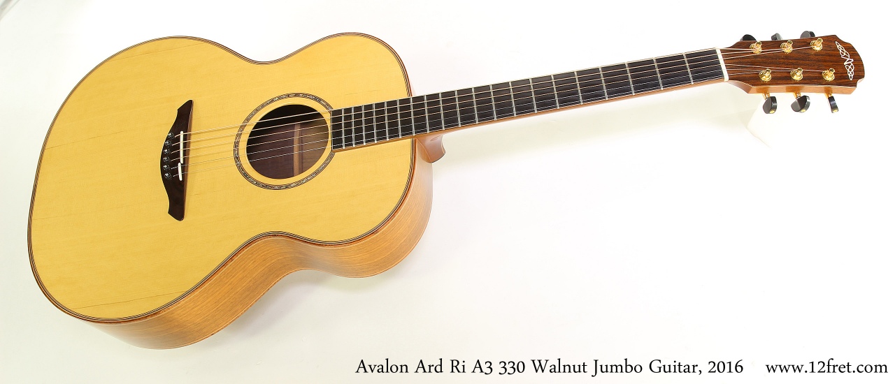 Avalon Ard Ri A3 330 Walnut Jumbo Guitar, 2016 Full Front View