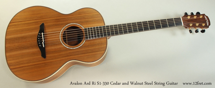 Avalon Ard Ri S1-330 Cedar and Walnut Steel String Guitar Full Front View